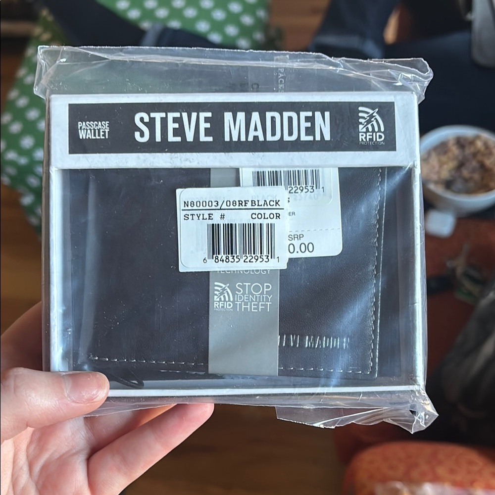 Steve Madden Black RFID Wallet